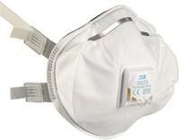 3M prémium kategóriás FFP2-es szelepes maszk orrcsíptetővel és gumis pánttal