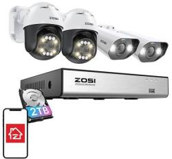 ZOSI IP Camera ZOSI 2 pcs C296 WiFi 5MP & 2 pcs C182 WiFi 8MP + NVR 8ch + 2TB HDD (C296*2+C182*2+NVR+2T)