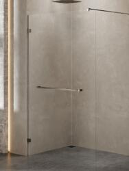 NEW TRENDY Avexa Gunmetal Brushed perete cabină de duș walk-in 50 cm gunmetal periat/sticla transparentă EXK-7110 (EXK7110)