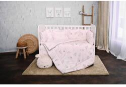 Lorelli Set lenjerie pat 7 piese Lorelli Lily Beige Bunnies, bumbac ranforce Lenjerii de pat bebelusi‎, patura bebelusi