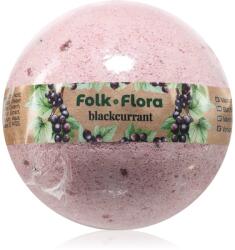 Folk & Flora Blackcurrant fürdőgolyó frissítő hatással 130 g