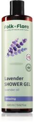 Folk & Flora Lavender relaxáló tusfürdő gél 400 ml