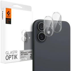 Apple Spigen Glas. tR EZ Fit Optik Apple iPhone 16 Plus / 16 Tempered kameravédő fólia, Crystal Clear/átlátszó (2db) (AGL07923) - speedshop