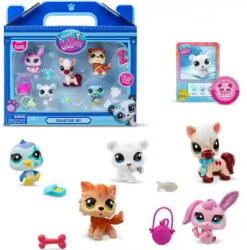 Littlest Pet Shop LPS - Téli gyűjtői készlet figurákkal (jegesmedve, pingvin, ló, farkas, nyuszi) (LPS00573)