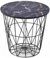 Halmar HARISSA konferenciás asztal 41x42 cm fekete/márvány dekor V-CH-HARISSA_B-LAW-CZARNY (HA0004)