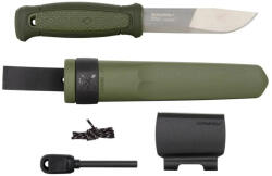 Morakniv Kansbol (S) kés, tokkal + Survival Kit tűzgyújtó készlet, zöld (M-13912)