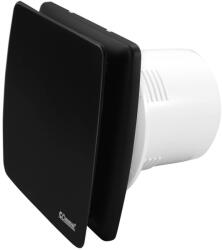 Commel elszívó ventilátor 100 mm, záró lamellával, golyóscsapágyas fekete 12 W, 95 m³/h , 34 dB (420-203) - alphadenthigienia