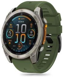Tech-Protect Szilikon óraszíj Garmin Fenix 5x / 5x Plus / 6x / 6x Pro / 7x / 8 (51 Mm) Katonai Zöld