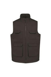 Designed To Work Uniszex mellény Designed To Work WK607 padded Multi-pocket polycotton vest -3XL, Dark Grey