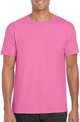 Gildan Férfi póló Rövid ujjú Gildan Softstyle Ring Spun T-Shirt - S, Azálea (világos rózsaszín)