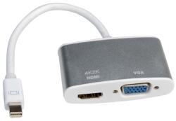 Roline Преходник Roline 12.03. 3161, Mini DisplayPort(м) към VGA/HDMI(ж), бял (12.03.3161)