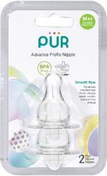 PUR BABY Set 2 tetine silicon advanced, marime M, 3-6 luni, PUR