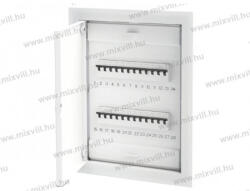 XBS OMU System süllyesztett műanyag ajtós lakáselosztó 24+4 modulos műanyag aljjal IP30 téglafalba 41126 (41126)