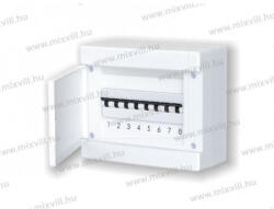OMU system MLF8 PW 8 modulos falon kívüli lakáselosztó fehér ajtóval (MLF8 PW)