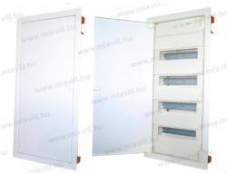 OMU system OMU488 Süllyesztett fémajtós lakáselosztó 48+8 modulos műanyag aljjal IP30/IP40 (OMU488)