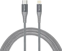 Nevox LC-1886 USB-C Apa - Lightning Apa 2.0 Adat és Töltőkábel - 2 m, Szürke