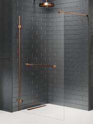 NEW TRENDY Avexa Copper Brushed zuhanykabin fal walk-in 100 cm réz csiszolt/átlátszó üveg EXK-7169 (EXK7169)