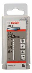 Bosch Fém fúrószárak HSS-G, DIN 338 4, 3 x 47 x 80 mm (10 db) 2608585487 (2608585487)