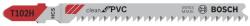 Bosch Fűrészlap oszcilláló fűrészekhez T 102 H Clean PVC-hez (3 db) 2608667445 (2608667445)