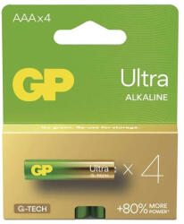 GP Batteries GP Ultra alkáli elem AAA 4db (B02114) - haztartasibolt