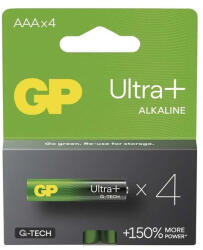 GP Batteries GP Ultra Plus alkáli elem AAA 4db (B03114) - haztartasibolt
