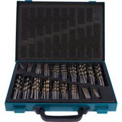 Makita fémfúró készlet HSS-TiN 10 db 1-8 (egyenként 0, 5 mm) és 5 db 8, 5-10 mm (egyenként 0, 5 mm), 170 db D-30564 (D-30564)