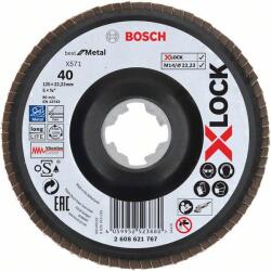 Bosch X-LOCK Flip csiszolókorongok BfM Ø 125 mm, G 40, X571, hajlított változat, műanyag 2608621767 (2608621767)