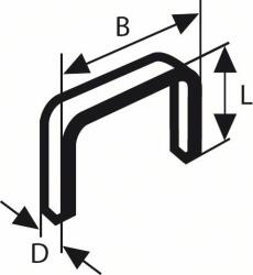 Bosch Vékonyhuzal tűzőkapcsok, 53. típus, rozsdamentes acél, 53. típus; L = 8 mm (1000 db) 2609200215 (2609200215)