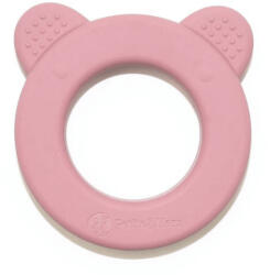Petite&Mars Beary szilikon rágóka csörgővel, 0 hó+ (rózsa) (713820)