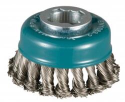 Makita csésze alakú kefe rozsdamentes acél huzalfonatból, átmérő 0, 5 mm X-LOCK 80 mm D-73330 (D-73330)