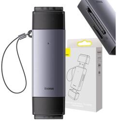 Baseus Lite Series SD/TF memóriakártya olvasó, USB + USB-C (szürke) (WKQX060113) - jatekotthon