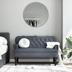 vidaXL sötétszürke bársony pad háttámlával 119, 5 x 64, 5 x 75 cm (372157) - vidaxl