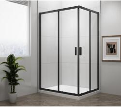 SAPHO POLYSAN EASY LINE BLACK szögletes zuhanykabin, 900x800mm, matt fekete profil/transzparent üveg (EL5315B) (EL5315B) - szaniteresklimacenter