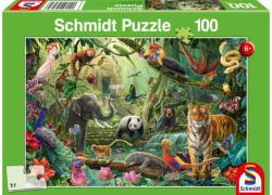 Schmidt Spiele 56485 - Colourful jungle wildlife - 100 db-os puzzle
