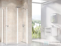 RAVAK CHROME CRV1+CRV2 80x80 cm-es nyílóajtós, sarokbelépős zuhanykabin, fehér/transparent 1QV40101Z1SET80CRV280 (1QV40101Z1SET80CRV280)