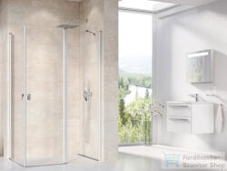 RAVAK CHROME CRV1+CRV2 90x80 cm-es nyílóajtós, sarokbelépős zuhanykabin, szatén/transparent 1QV70U01Z1SET90CRV280 (1QV70U01Z1SET90CRV280)