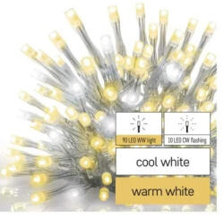 EMOS Standard LED sorolható füzér, villogó - jégcsapok, 2, 5 m, kültéri, meleg/hideg fehér D1CN01 (D1CN01)
