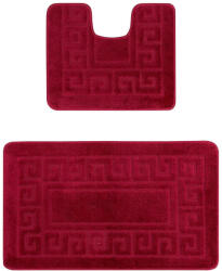 Delta Carpet Set 2 Covorase Baie, Antiderapante, Ethnic Burgundy (8680318613844) Covor baie