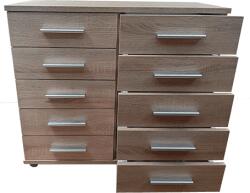  JANE webshop - Komód 10 fiókos keskeny, kicsi - többféle színben