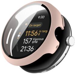PC FULL COVER Műanyag borítás üveggel Google Pixel-hez Watch 3 41mm rózsaszín