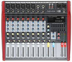 novox Аудио миксер Novox M10, 8 канала, Вградени ефекти, Bluetooth/MP3 (M10)