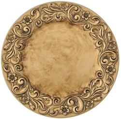 Iliadis Alexandros Platou plastic Antique Golden Flowers 33 cm (76032) Tava