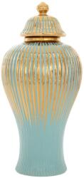 Iliadis Alexandros Vaza din ceramica Turquoise Gold cu capac 41 cm (88128)