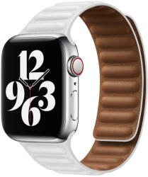 Apple Watch fehér bőr szíj 42/44/45/46/49mm