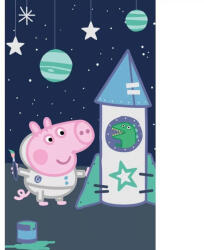 Peppa malac Space kéztörlő, arctörlő, törölköző 30x50 cm (CBX225066PP) - oliviashop