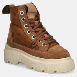Inuikii velúr cipő Matilda Shearling barna, téliesített, platformos, 35203-028 - barna Női 38