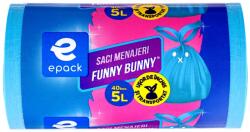 Epack Saci Menajeri HDPE Albastri Epack Funny Bunny , 5L, 40 Buc (D11 018867)