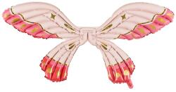 PartyDeco Balon din folie Aripi de fluture roz, 102x50 cm