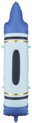 PartyDeco Balon din folie Creion colorat albastru 23 x 104 cm
