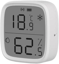 SONOFF Zigbee hőmérő és páratartalom érzékelő mini vezetéknélküli szenzor, LCD kijelzővel (SNZB-02D) (6920075740004)